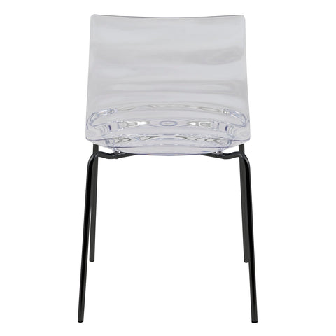 Astor Dining Chairs with ABS Plastic Seats in Black Stainless Steel