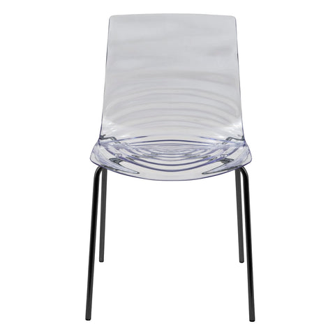 Astor Dining Chairs with ABS Plastic Seats in Black Stainless Steel