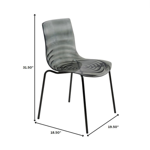 Astor Dining Chairs with ABS Plastic Seats in Black Stainless Steel