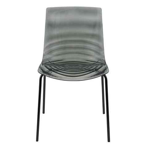 Astor Dining Chairs with ABS Plastic Seats in Black Stainless Steel