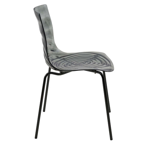 Astor Dining Chairs with ABS Plastic Seats in Black Stainless Steel