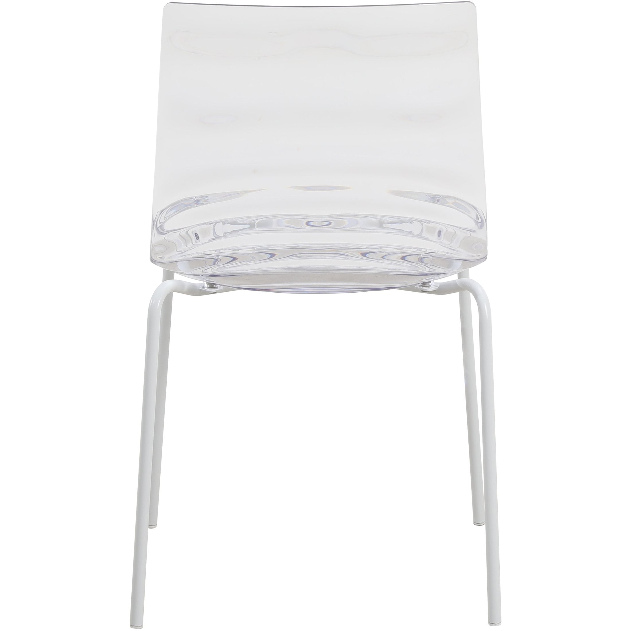 Astor Dining Chairs with ABS Plastic Seats in White Stainless Steel