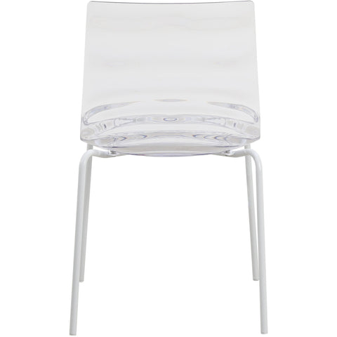 Astor Dining Chairs with ABS Plastic Seats in White Stainless Steel