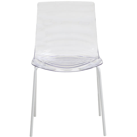 Astor Dining Chairs with ABS Plastic Seats in White Stainless Steel