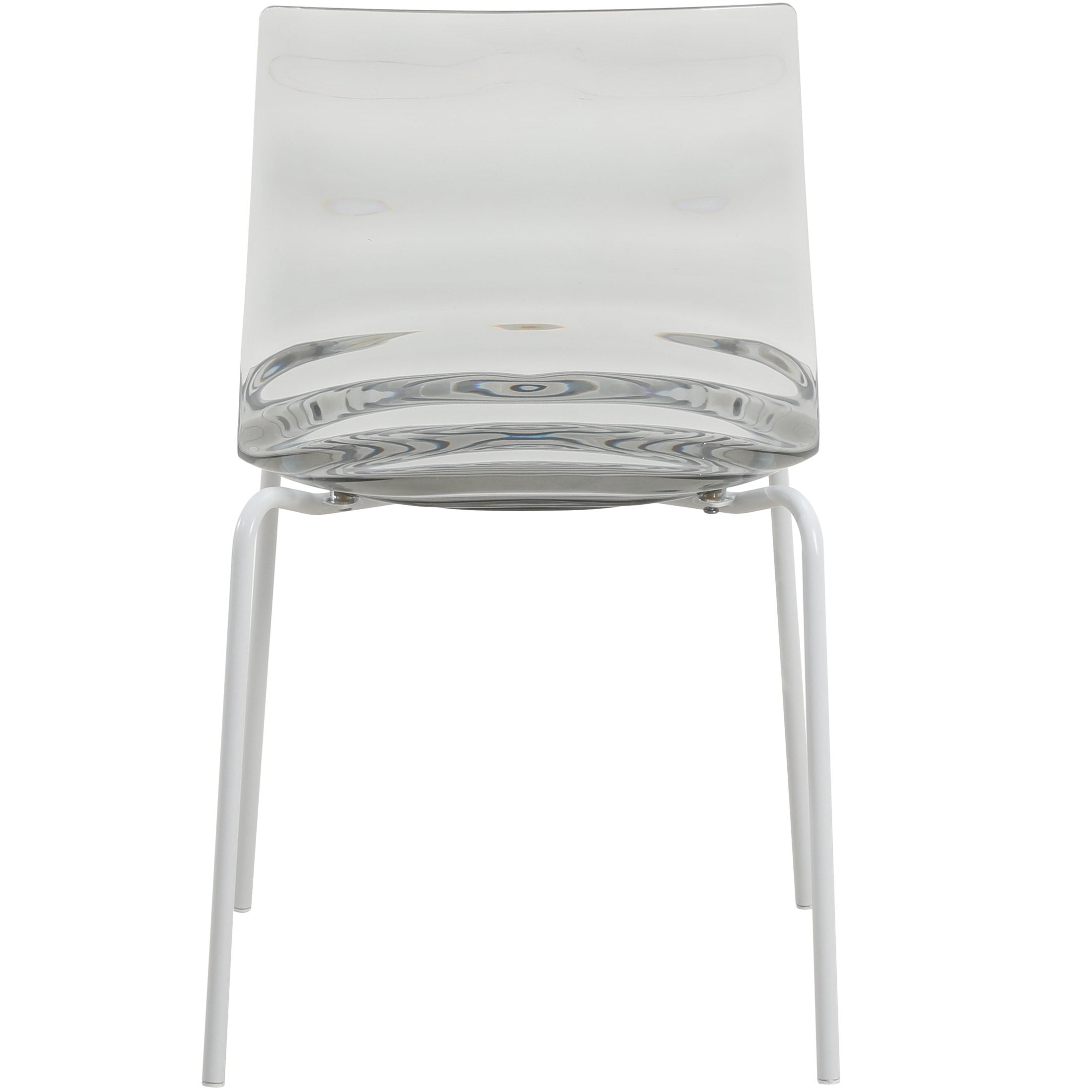 Astor Dining Chairs with ABS Plastic Seats in White Stainless Steel