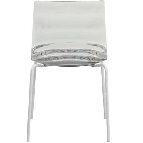 Astor Dining Chairs with ABS Plastic Seats in White Stainless Steel