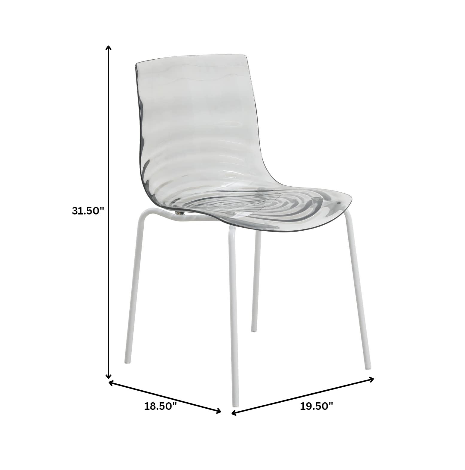 Astor Dining Chairs with ABS Plastic Seats in White Stainless Steel