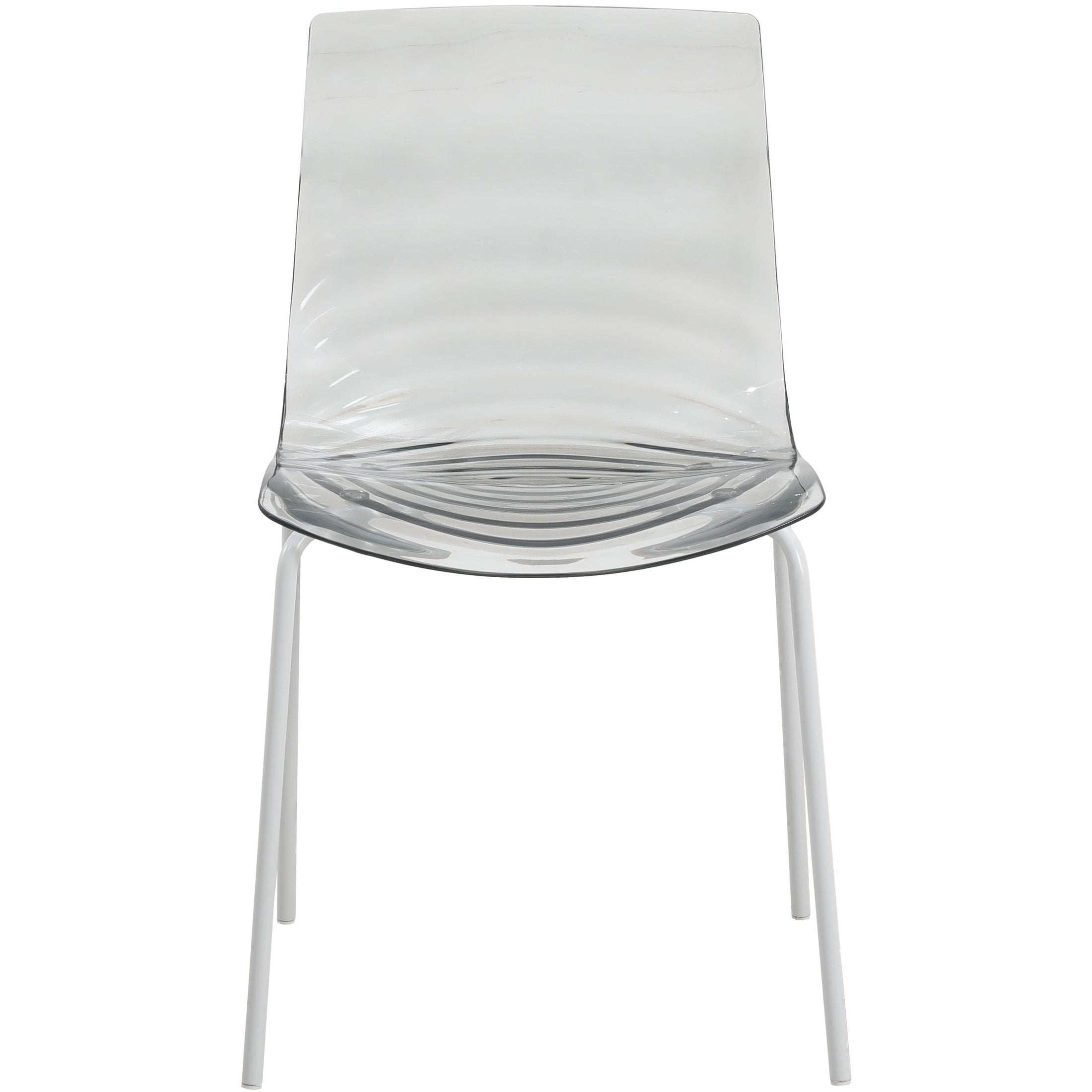 Astor Dining Chairs with ABS Plastic Seats in White Stainless Steel