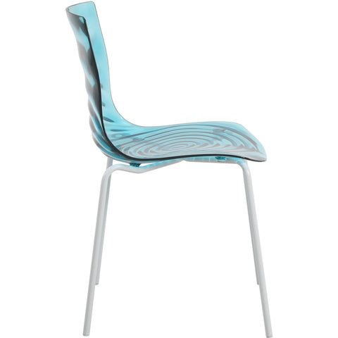 Astor Dining Chairs with ABS Plastic Seats in White Stainless Steel