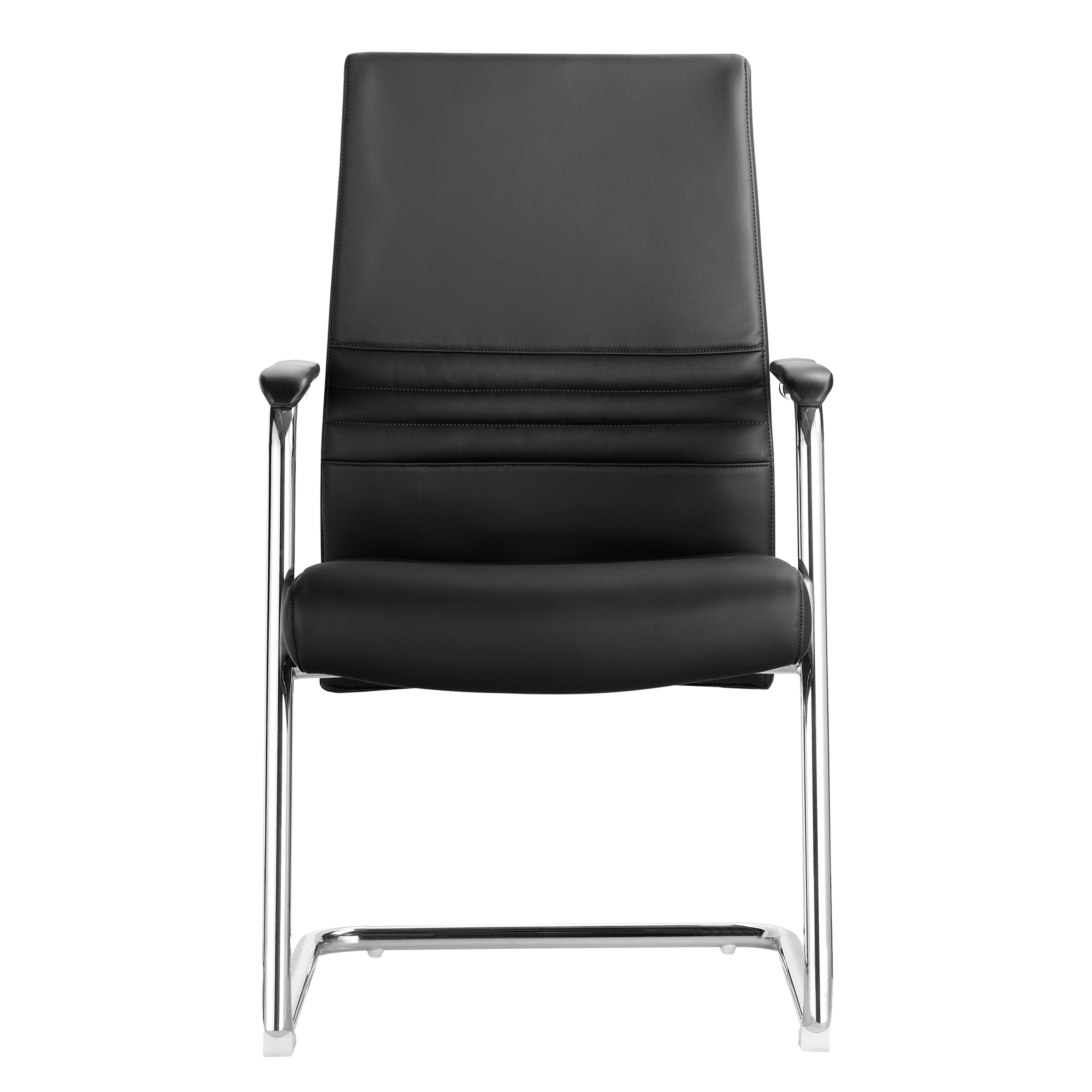 Aleen Office Chair with Upholstered Seat and Metal Armrest