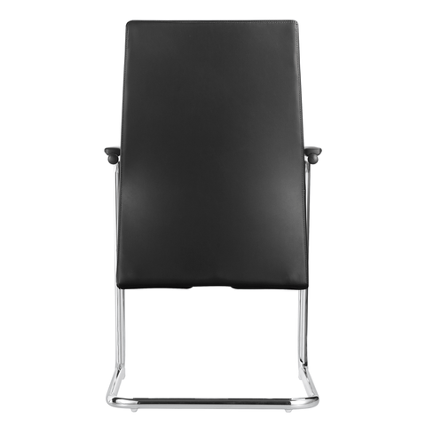 Aleen Office Chair with Upholstered Seat and Metal Armrest