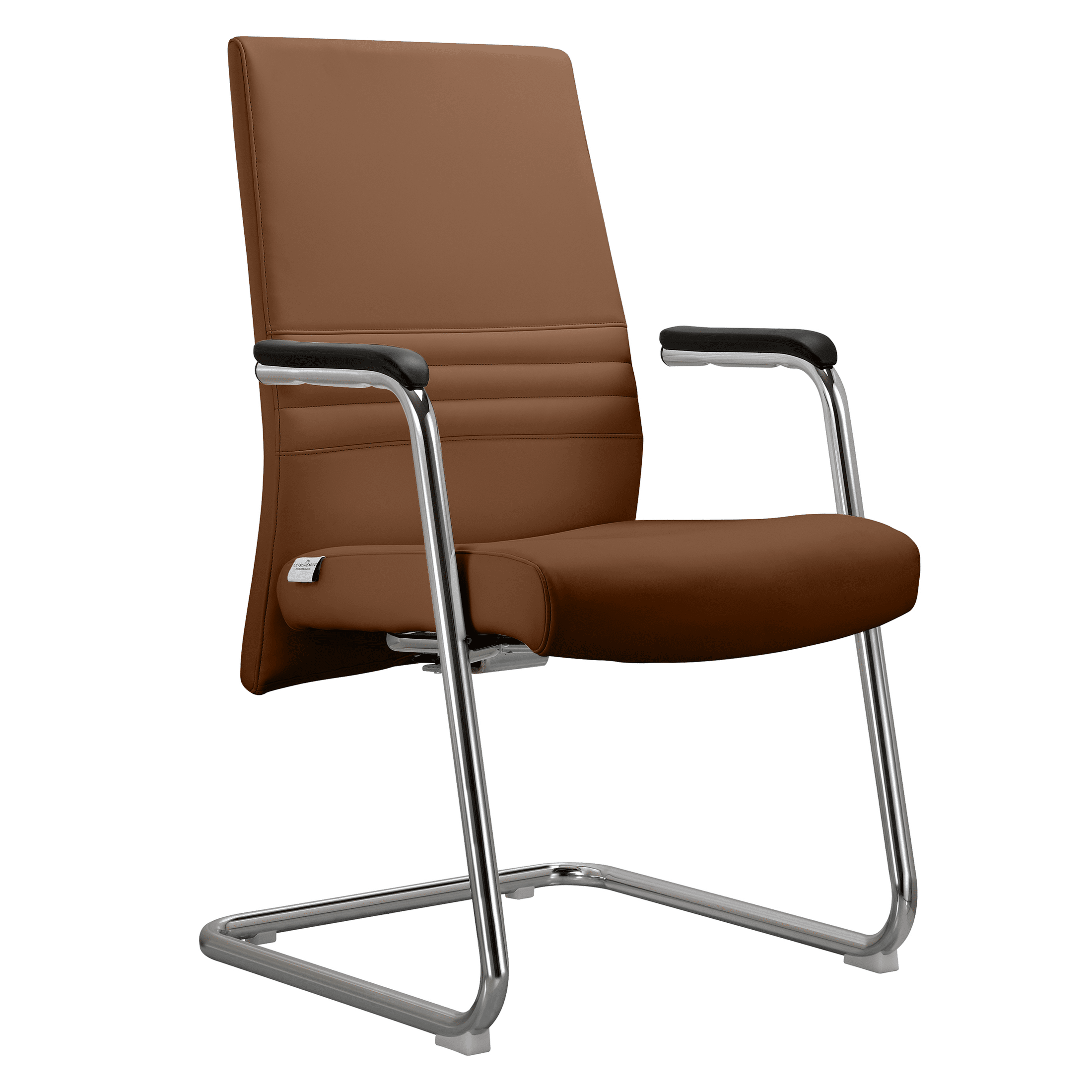 Aleen Office Chair with Upholstered Seat and Metal Armrest