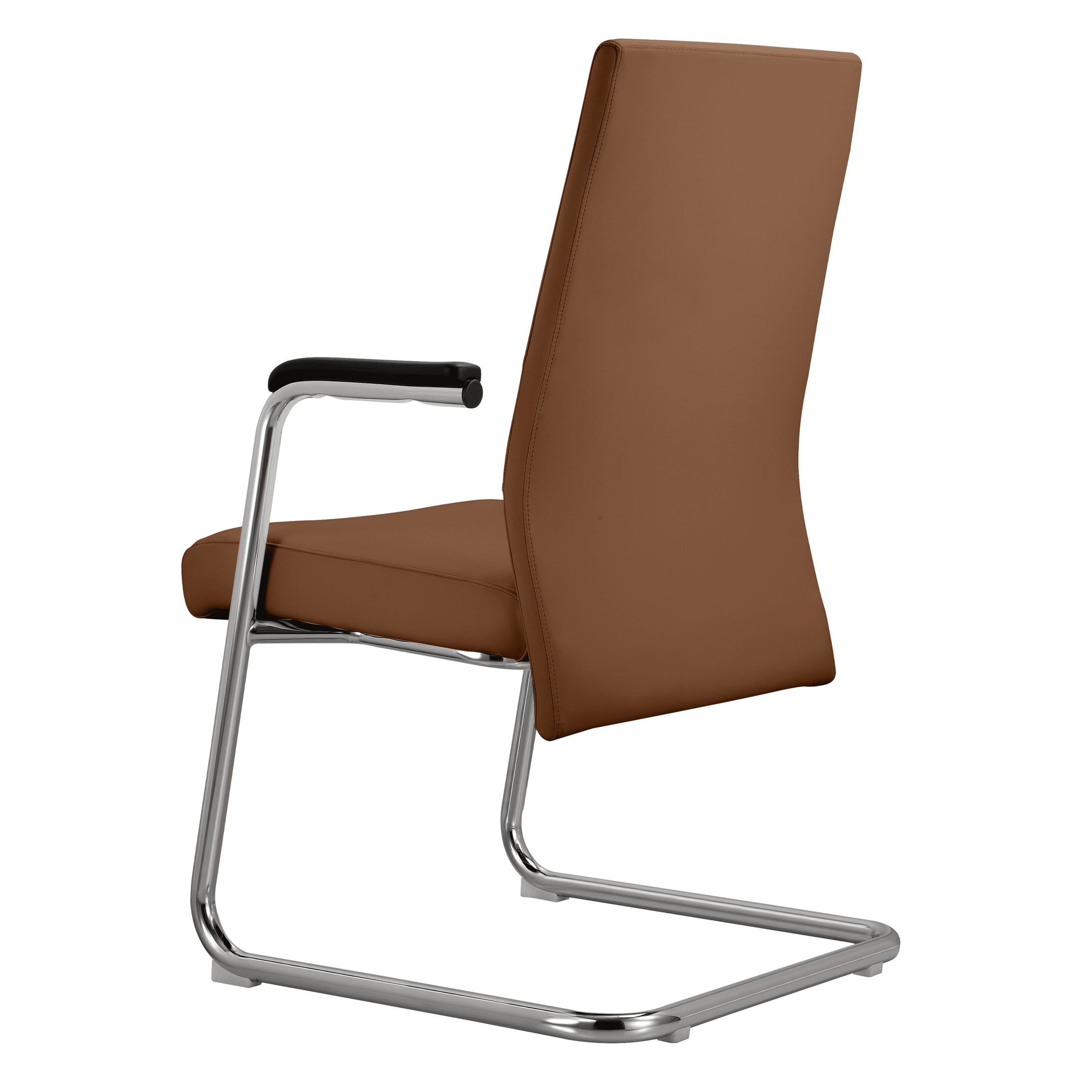 Aleen Office Chair with Upholstered Seat and Metal Armrest