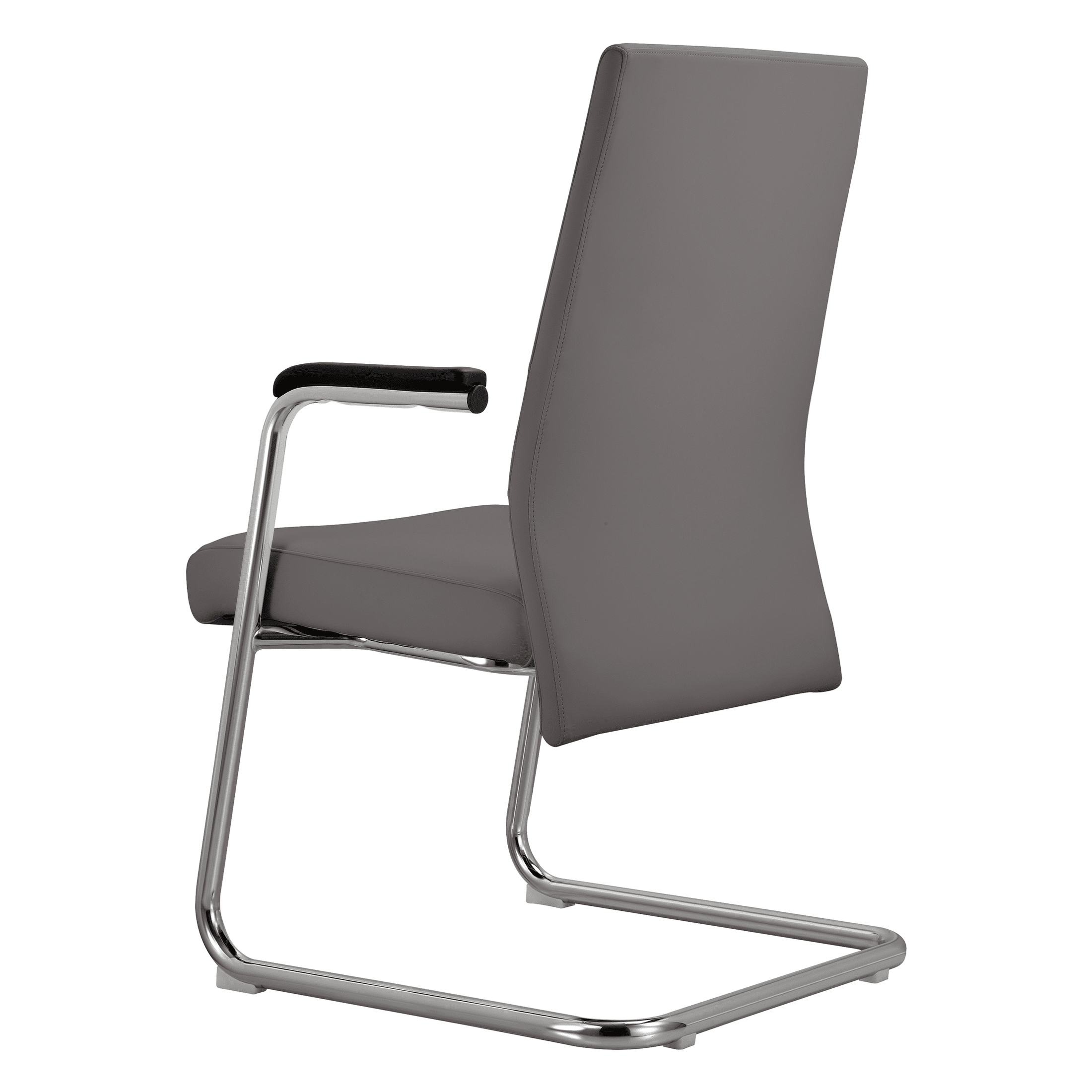 Aleen Office Chair with Upholstered Seat and Metal Armrest