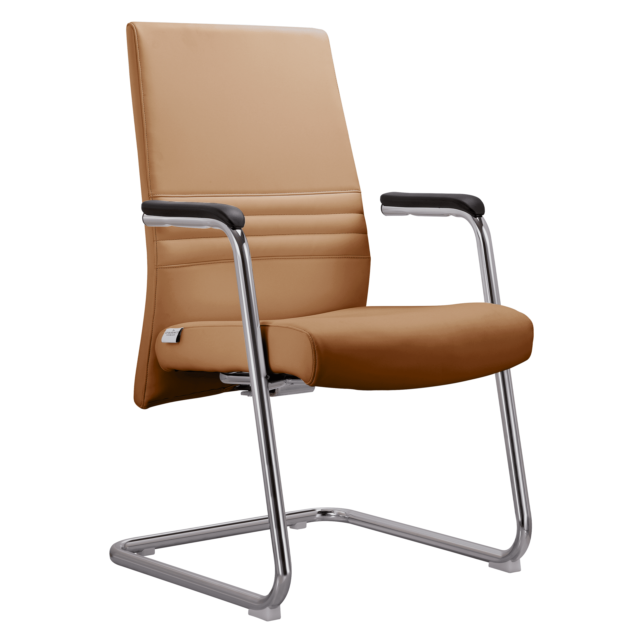 Aleen Office Chair with Upholstered Seat and Metal Armrest