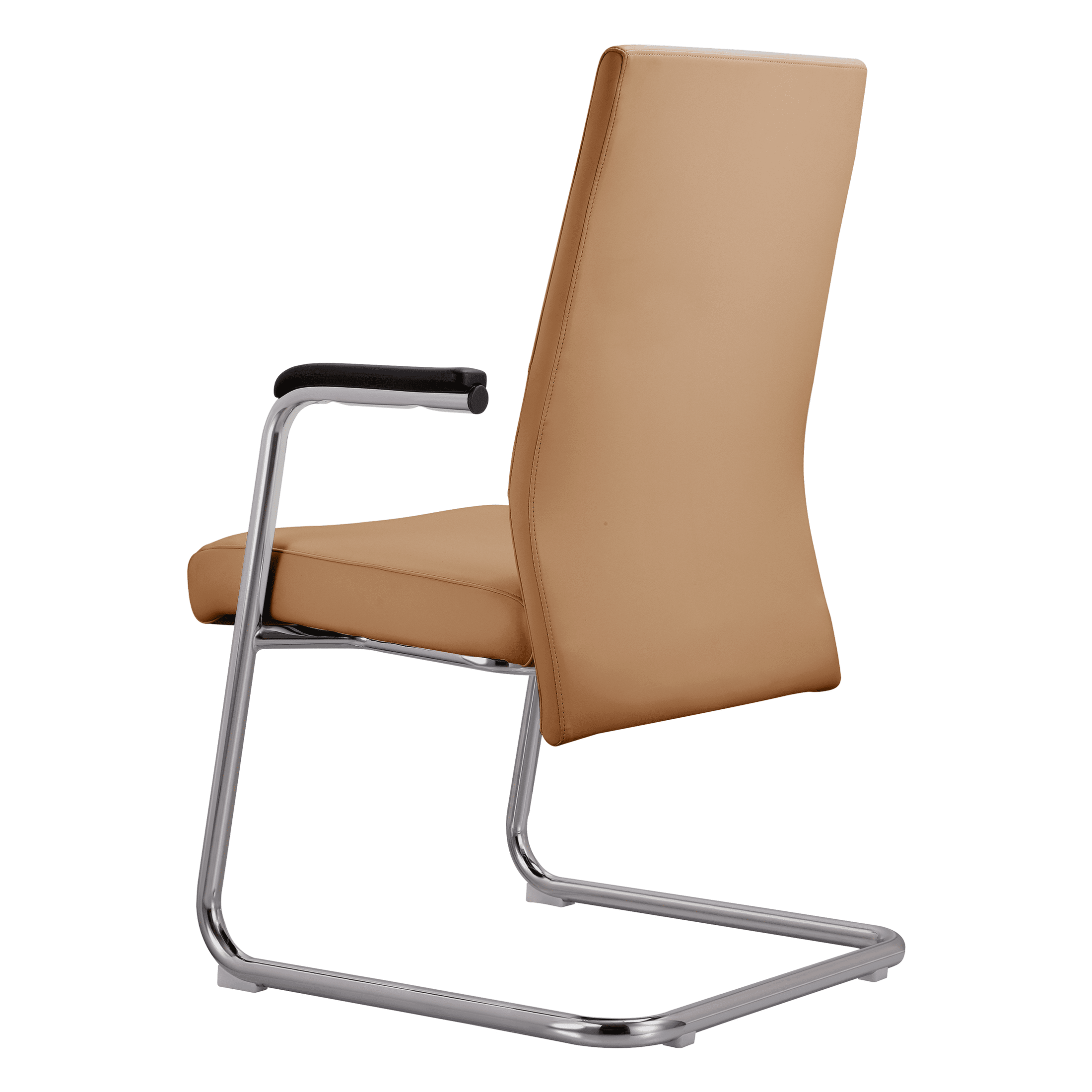 Aleen Office Chair with Upholstered Seat and Metal Armrest