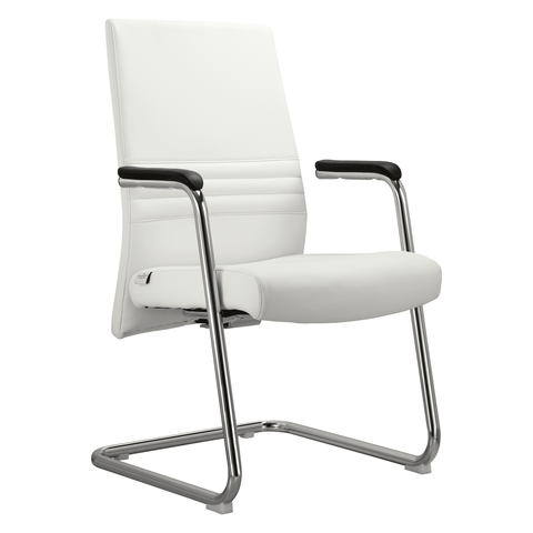 Aleen Office Chair with Upholstered Seat and Metal Armrest