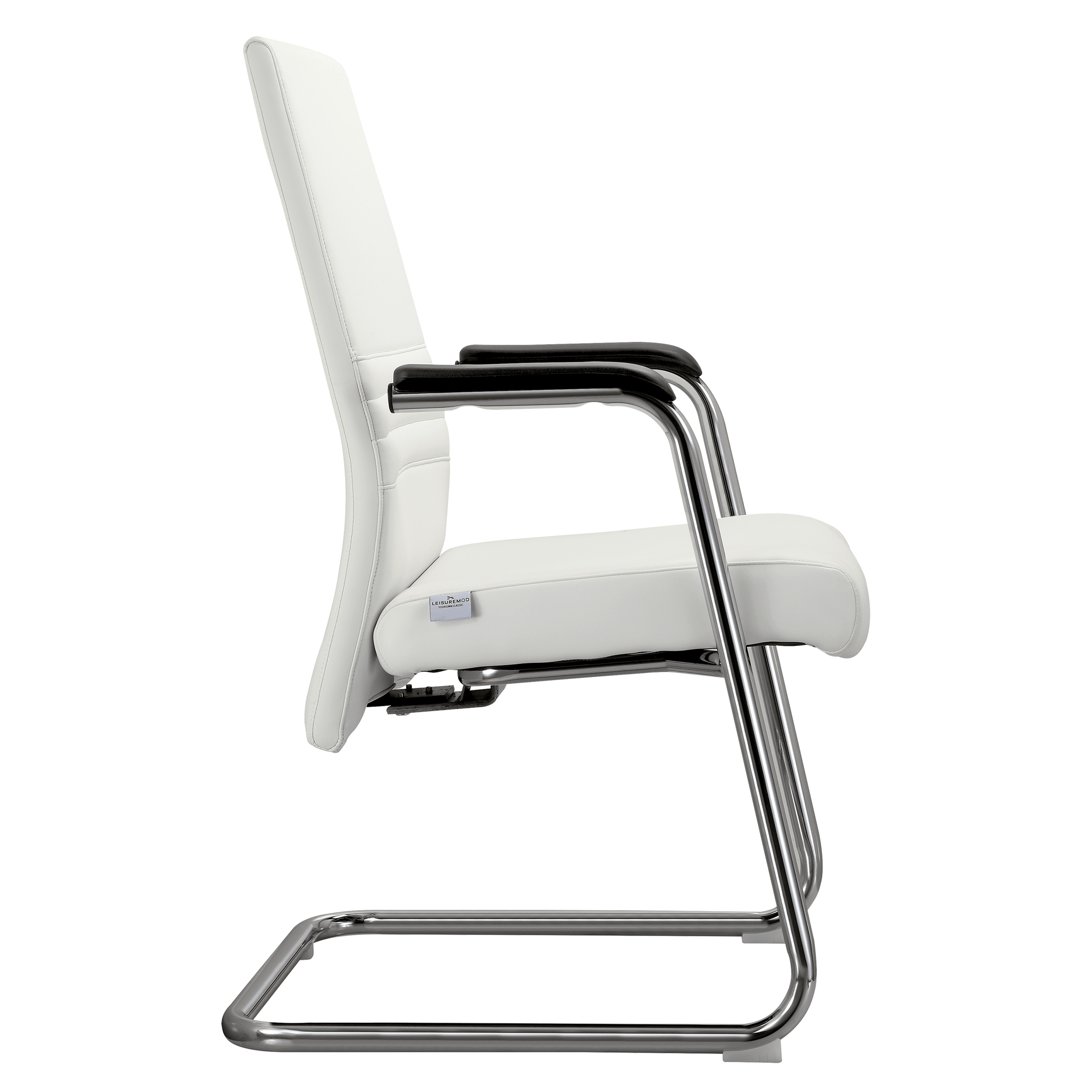 Aleen Office Chair with Upholstered Seat and Metal Armrest