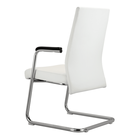 Aleen Office Chair with Upholstered Seat and Metal Armrest