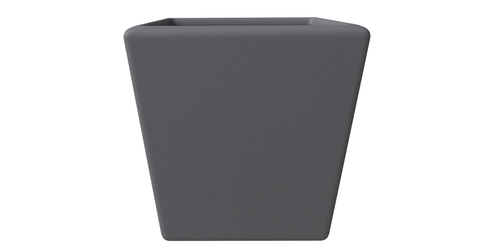 Blossom Fiberstone Tapered Square Planter Pot in Dark Grey