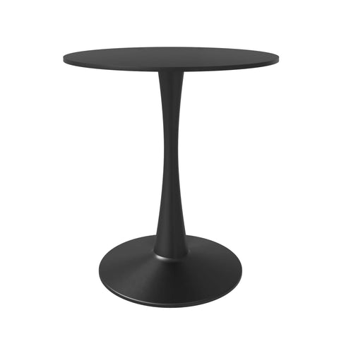 Bristol 24" Round Dining Table with MDF Wood Tabletop in Black Steel