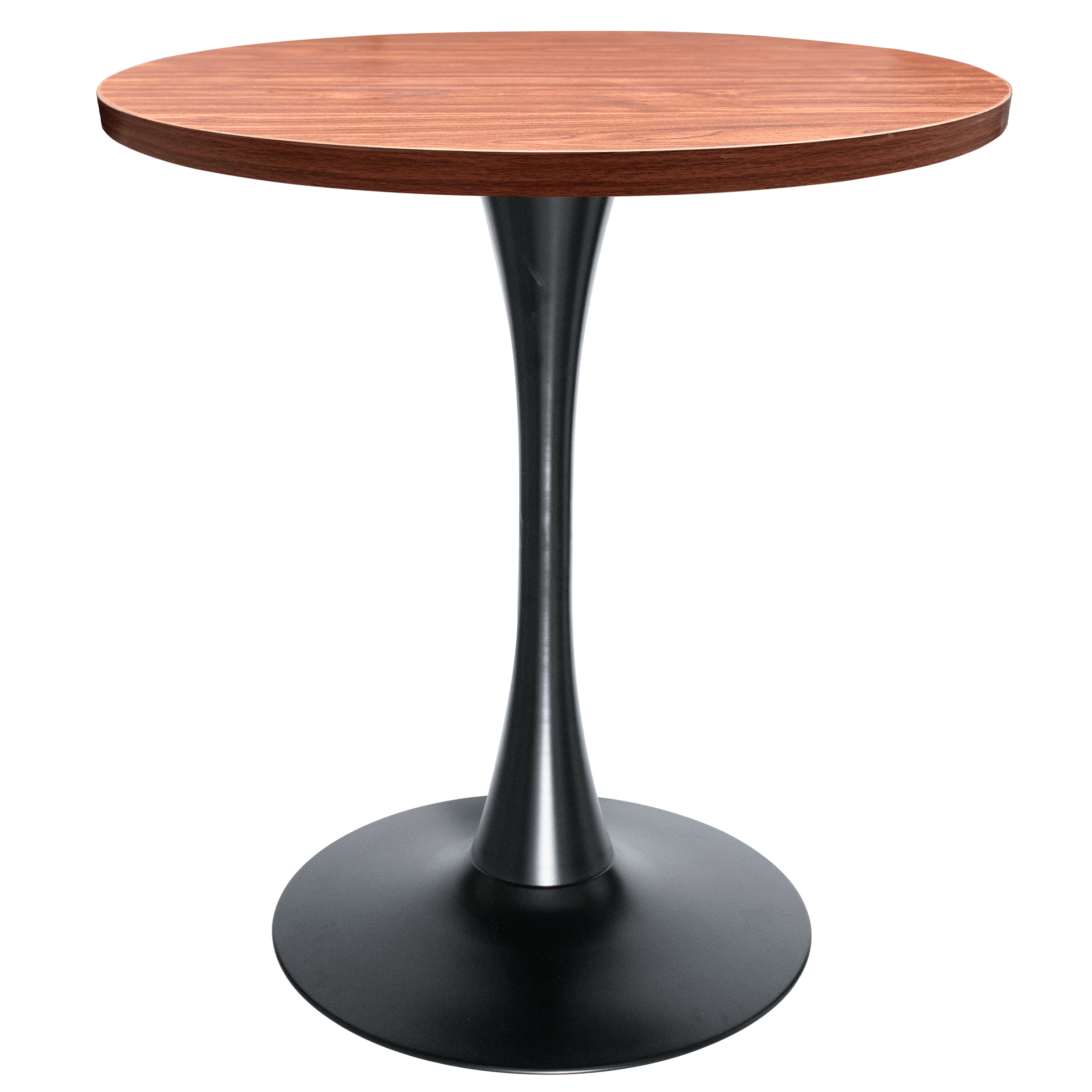 Bristol Round Dining Table with 27" MDF Tabletop and Black Iron Pedestal Base