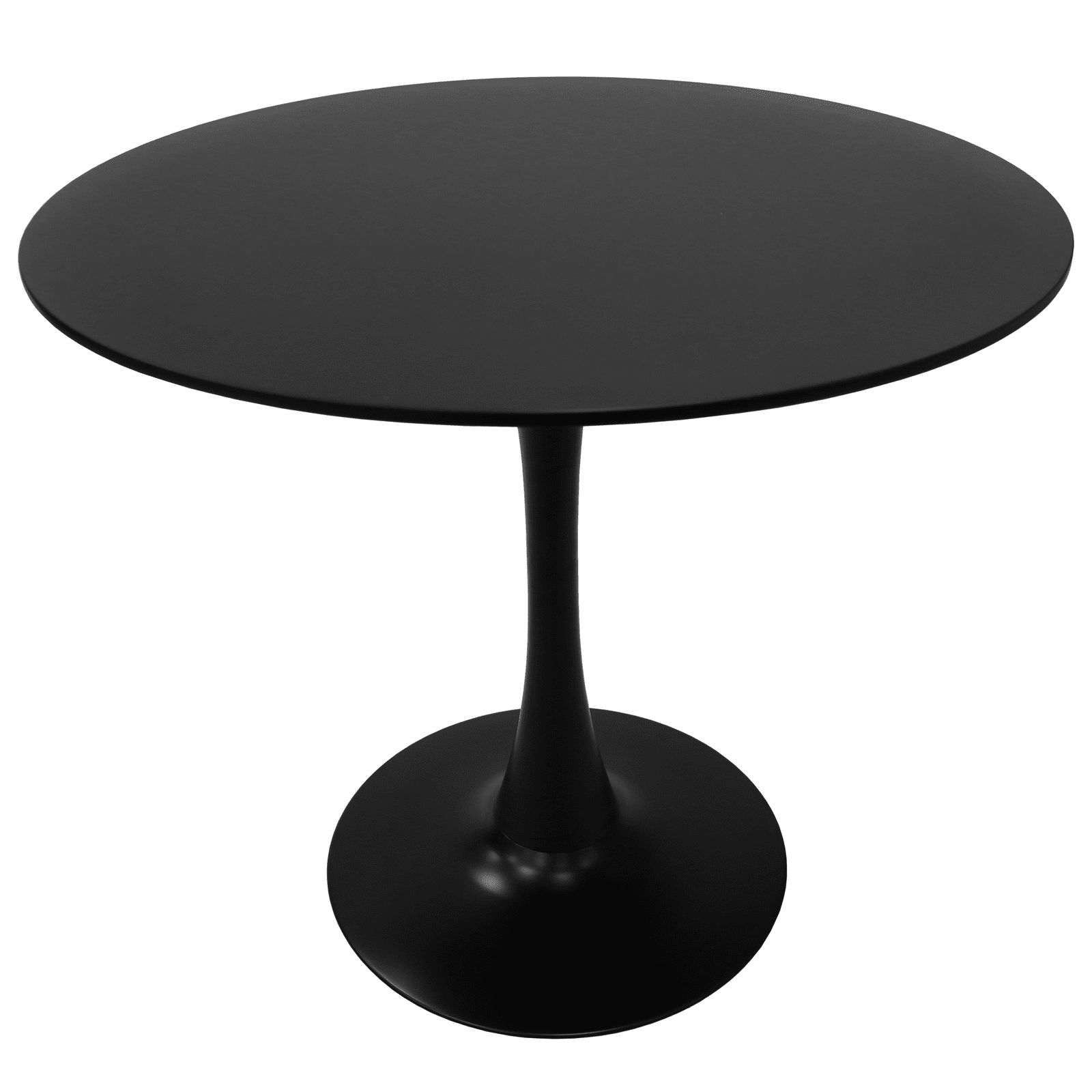 Bristol 32" Round Dining Table with Wood Top and Iron Pedestal Base