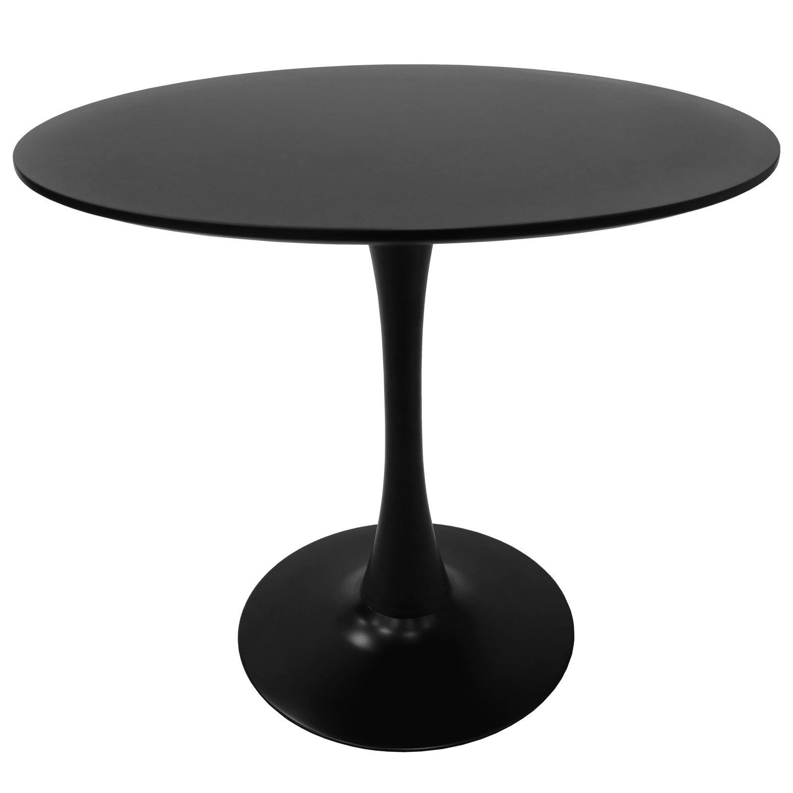 Bristol 32" Round Dining Table with Wood Top and Iron Pedestal Base