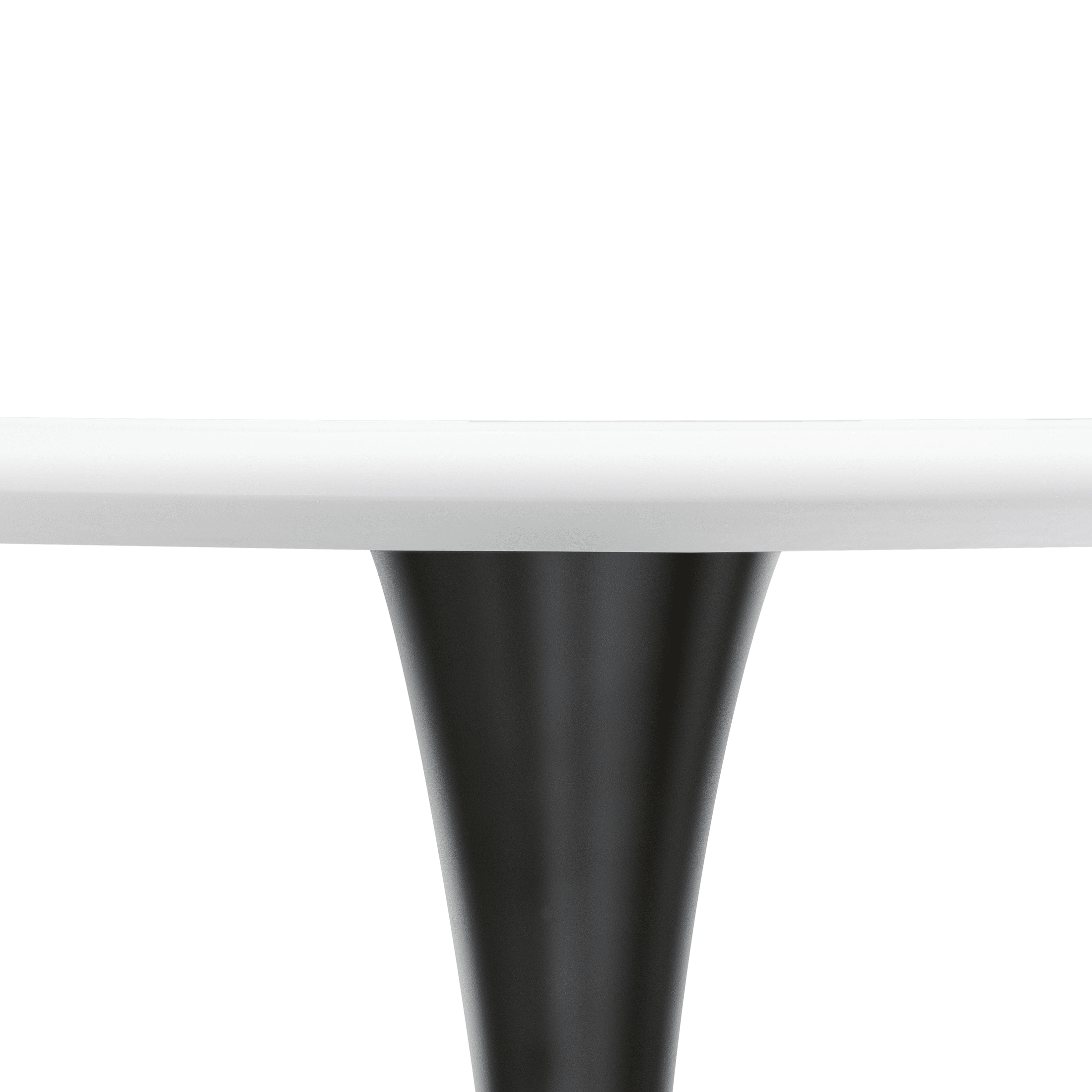 Bristol 27" Round Dining Table with MDF Wood Tabletop in Black Steel