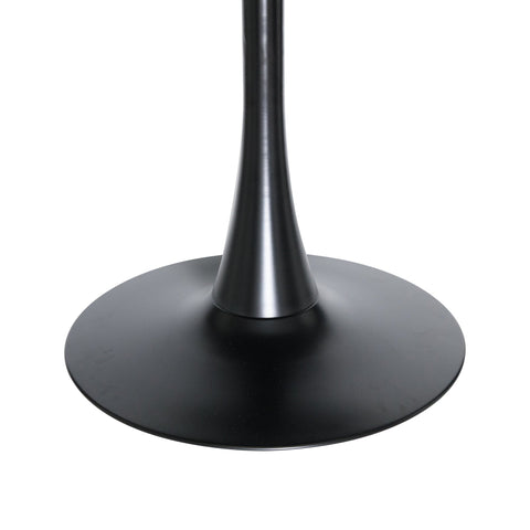 Bristol 40" Round Dining Table with MDF Wood Tabletop in Black Steel