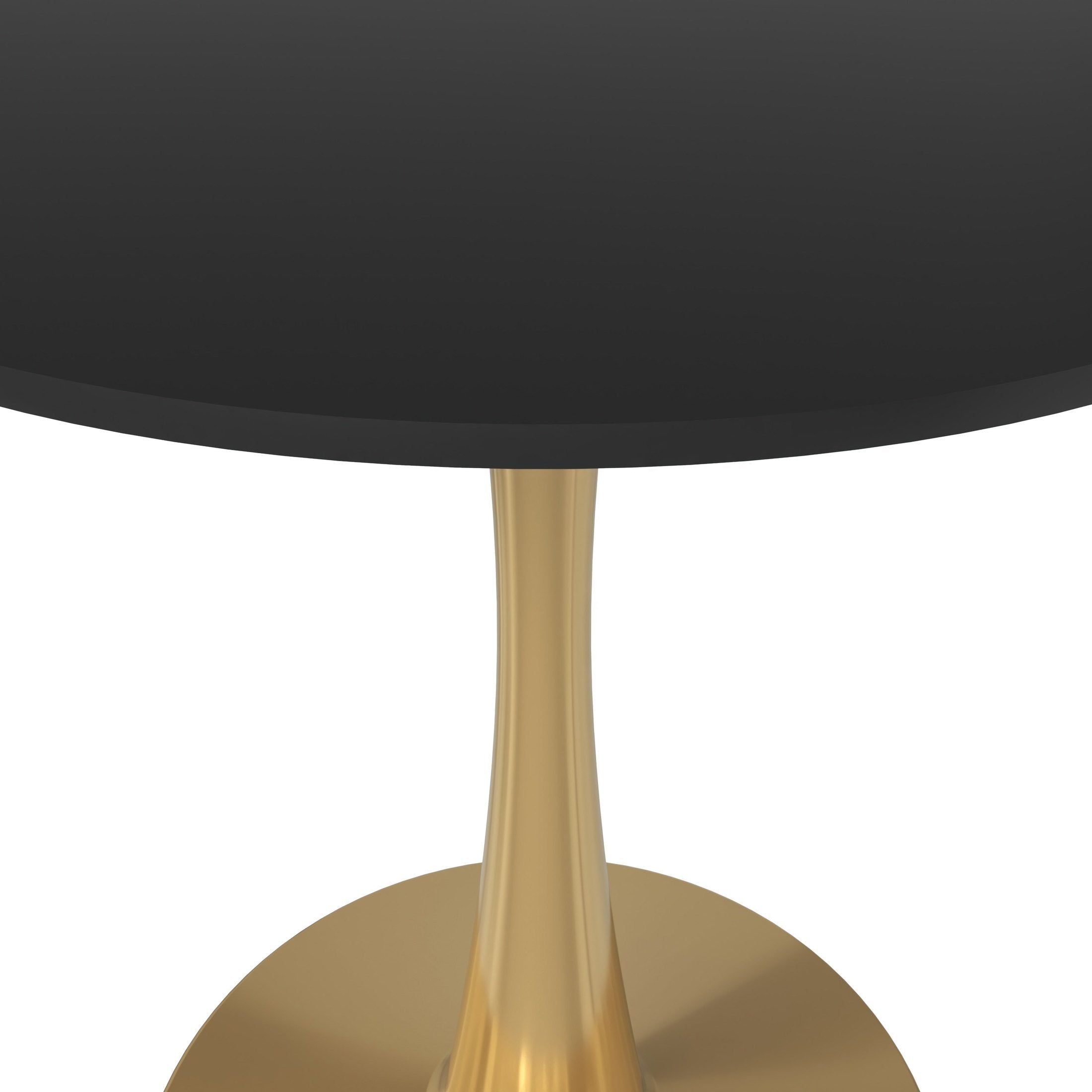 Bristol 24" Round Dining Table with MDF Wood Tabletop in Gold Steel