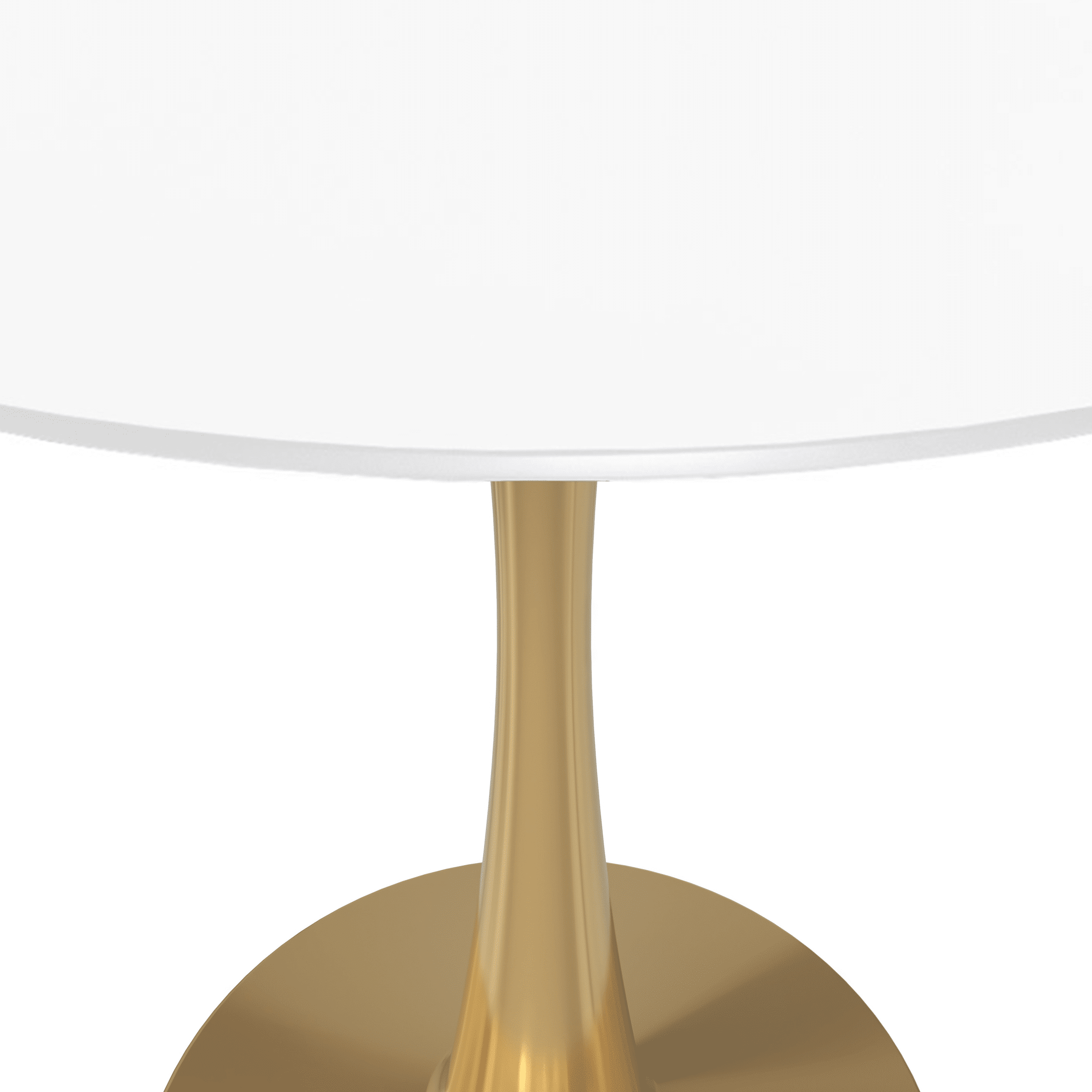 Bristol 24" Round Dining Table with MDF Wood Tabletop in Gold Steel