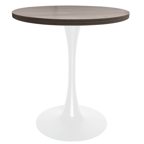 Bristol 27" Round Dining Table with MDF Tableop and White Iron Base