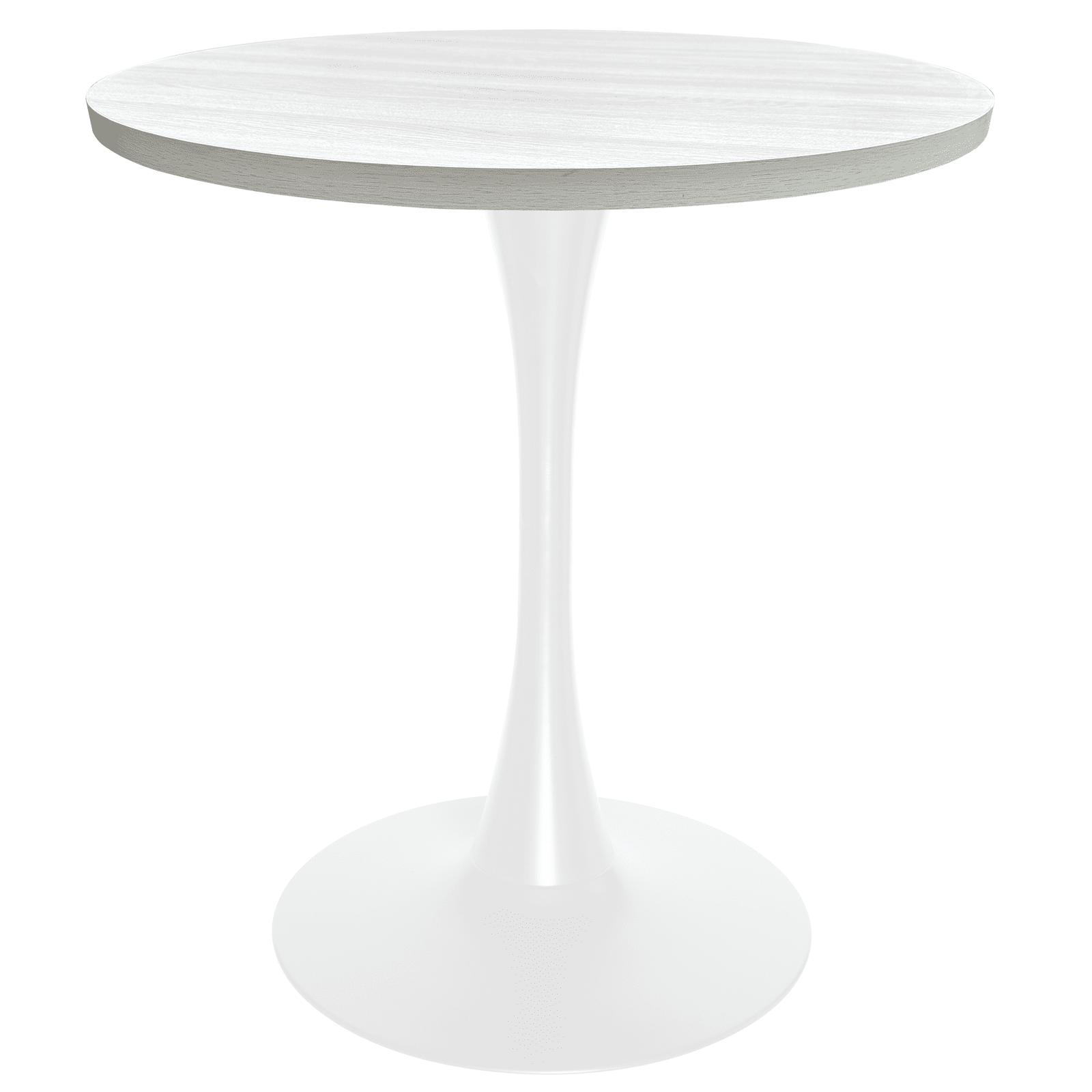 Bristol 27" Round Dining Table with MDF Tableop and White Iron Base