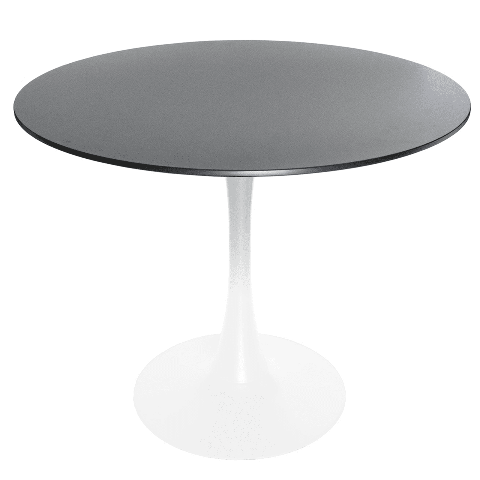 Bristol 32" Round Dining Table with Wood Top and Iron Pedestal Base