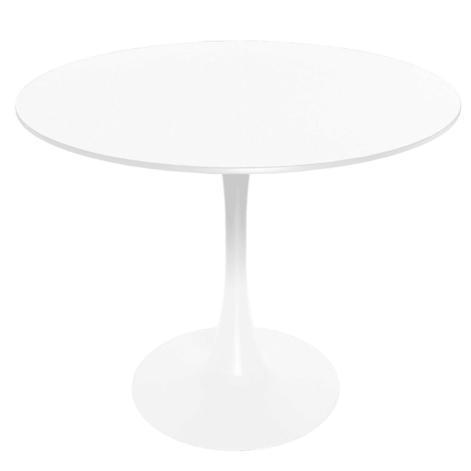 Bristol 32" Round Dining Table with Wood Top and Iron Pedestal Base