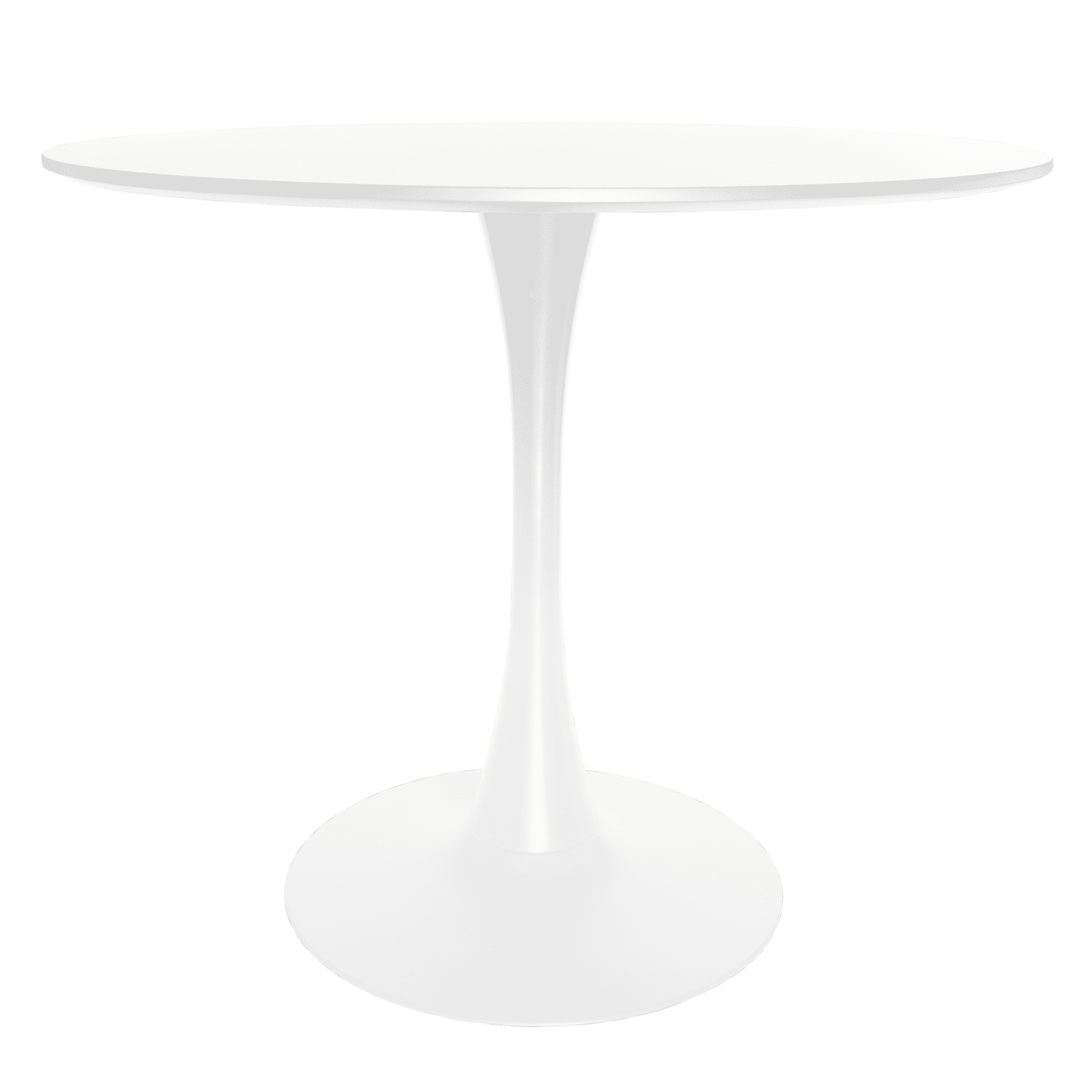 Bristol 32" Round Dining Table with Wood Top and Iron Pedestal Base