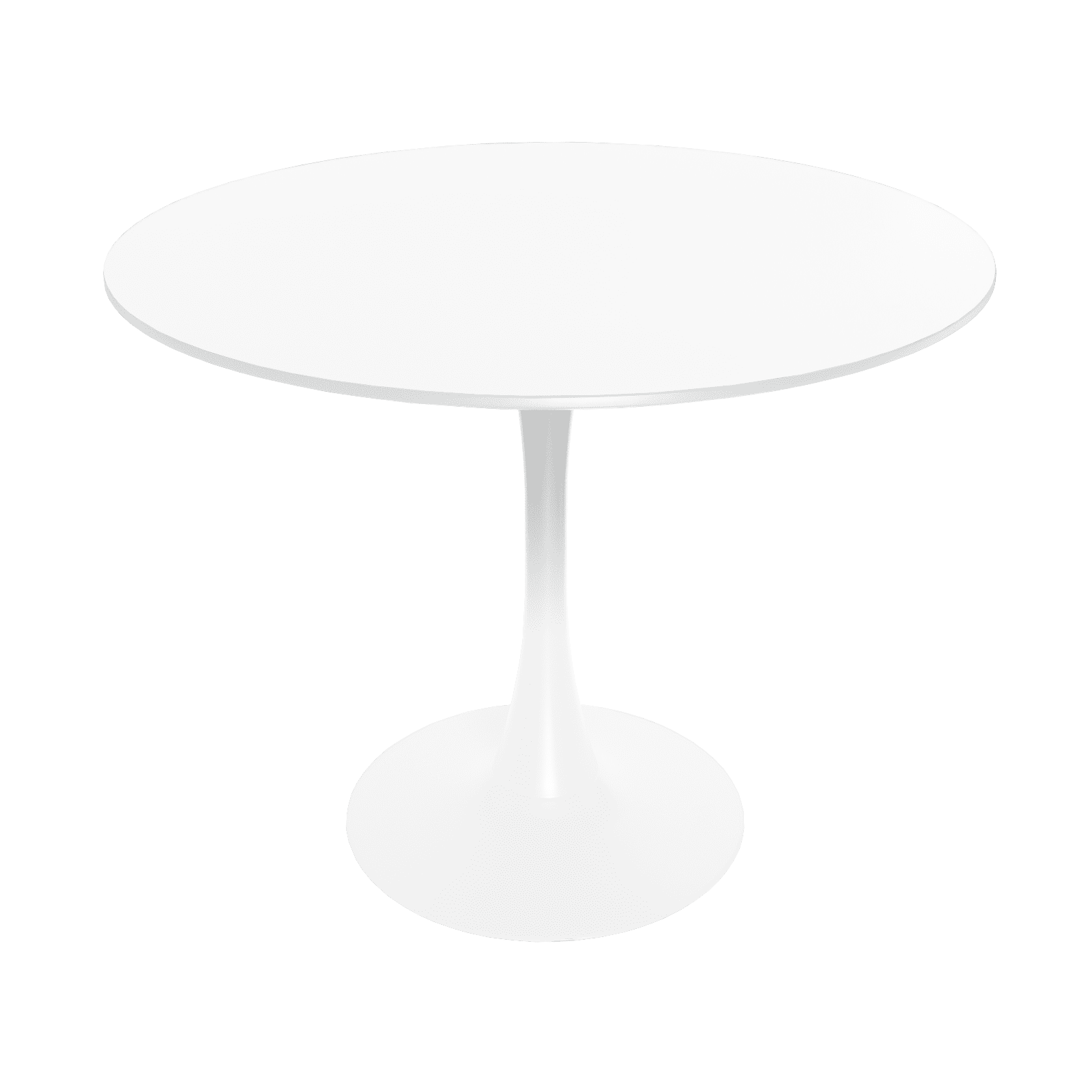 Bristol Modern Round Dining Table with Wood Top and Iron Pedestal Base