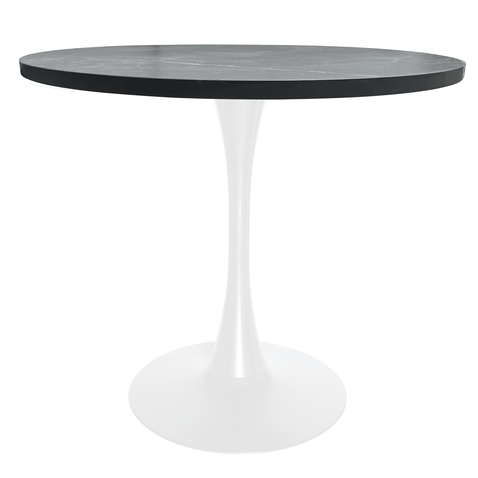 Bristol 27" Round Dining Table with MDF Tableop and White Iron Base