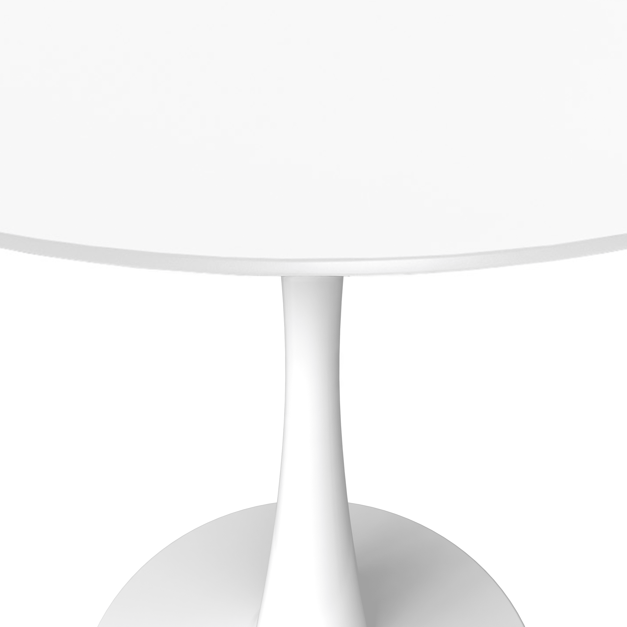 Bristol 40" Round Dining Table with MDF Wood Tabletop in White Steel