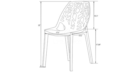 Cornelia Modern ABS Plastic Dining Side Chair