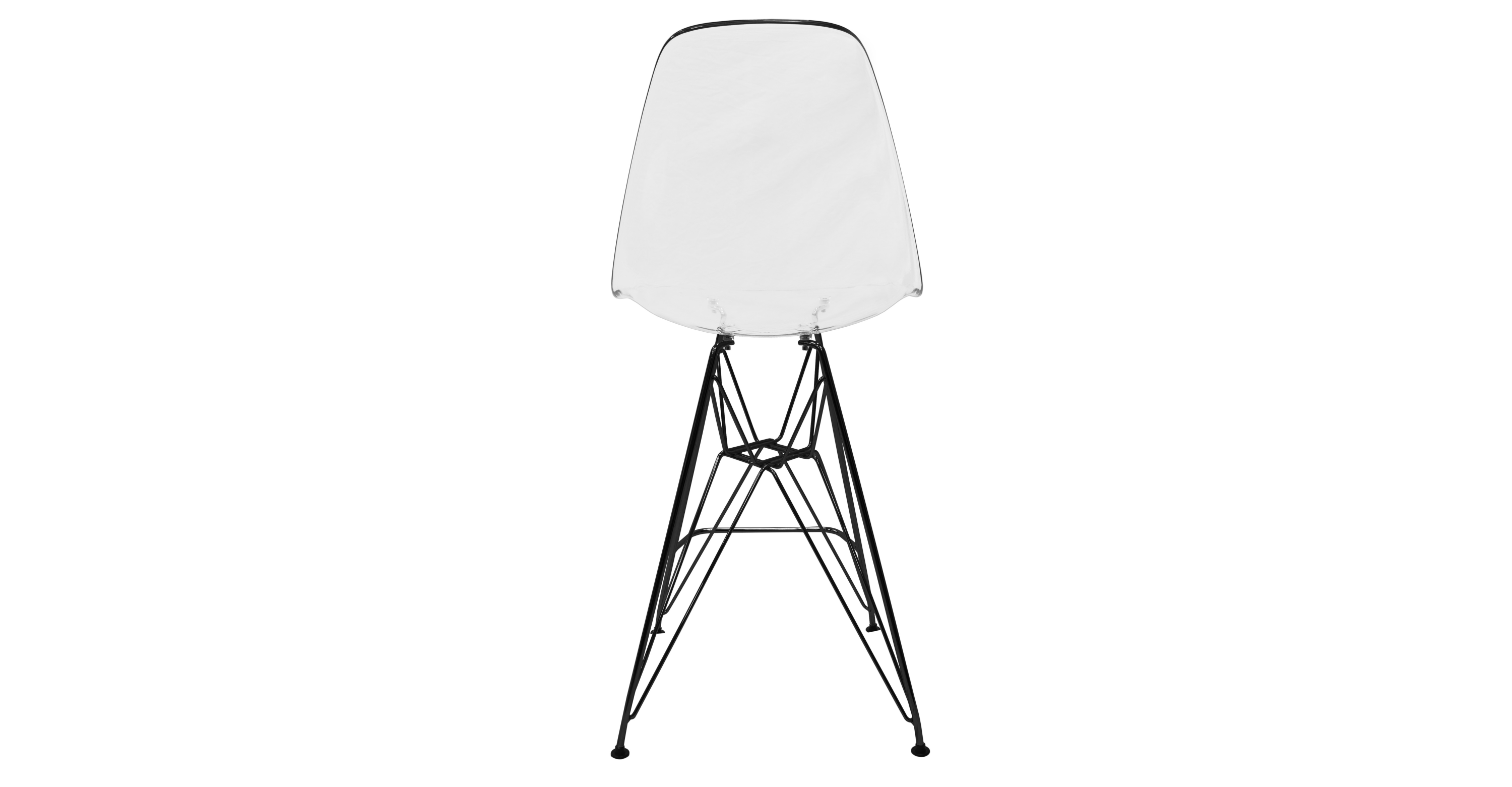 Cresco Modern Acrylic Barstool in Chrome Base for Kitchen and Dining Room