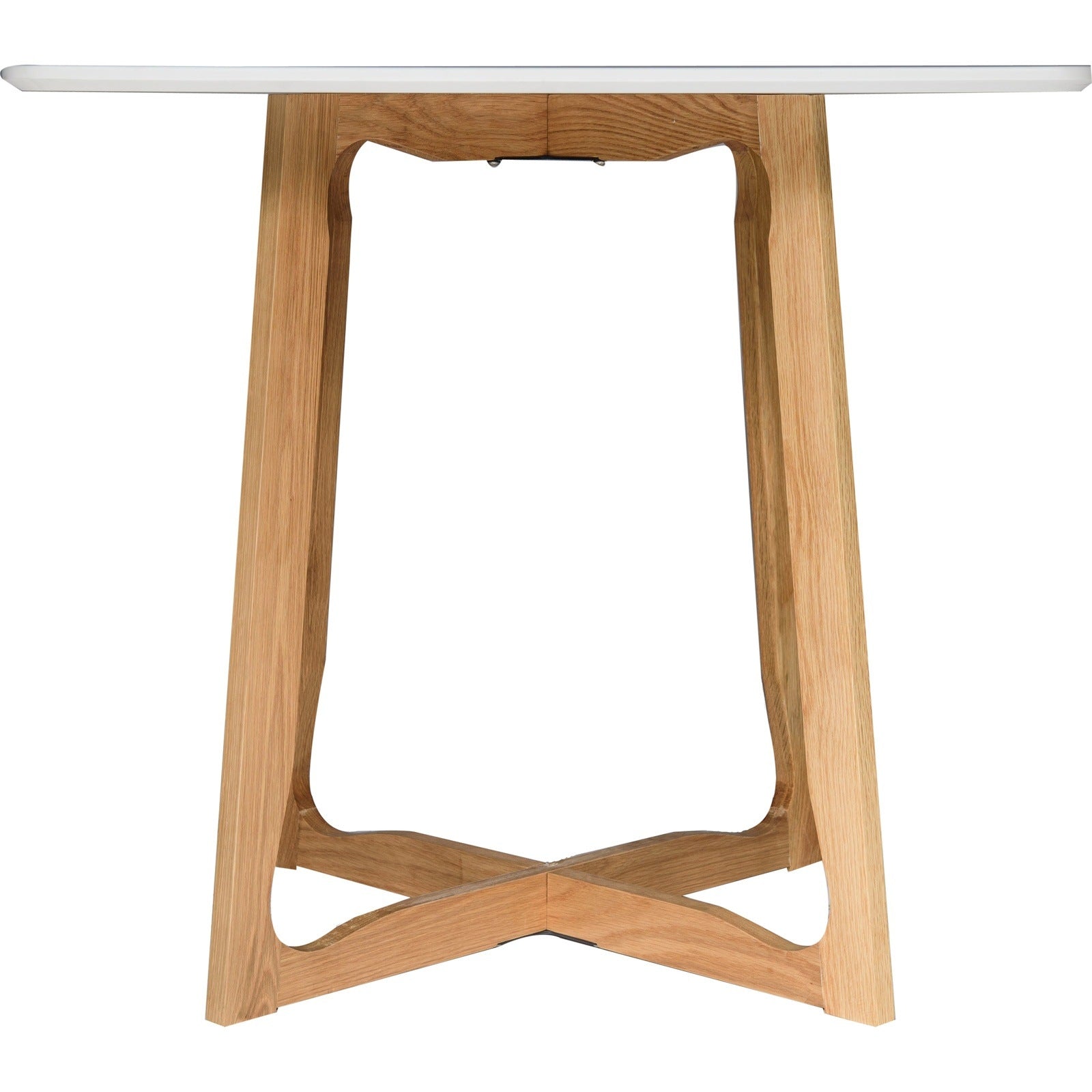 Cedar Square Dining Table with MDF Tabletop and X Shaped Oak Wood Base