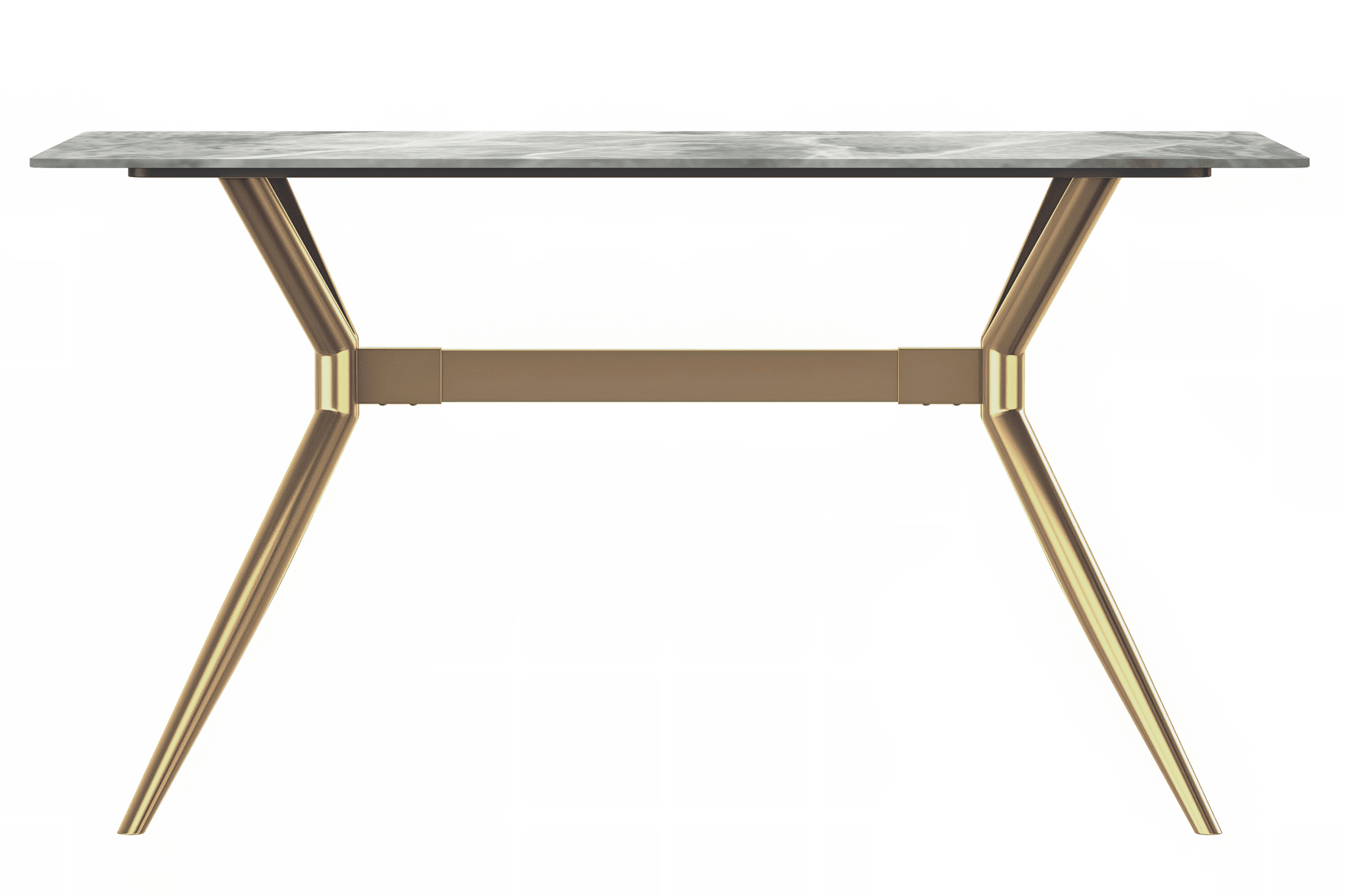 Elega Rectangular Dining Table with Sintered Stone or Glass Rectangular Top and Stainless Steel Base