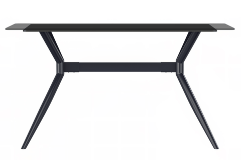 Elega Rectangular Dining Table with Sintered Stone or Glass Rectangular Top and Stainless Steel Base