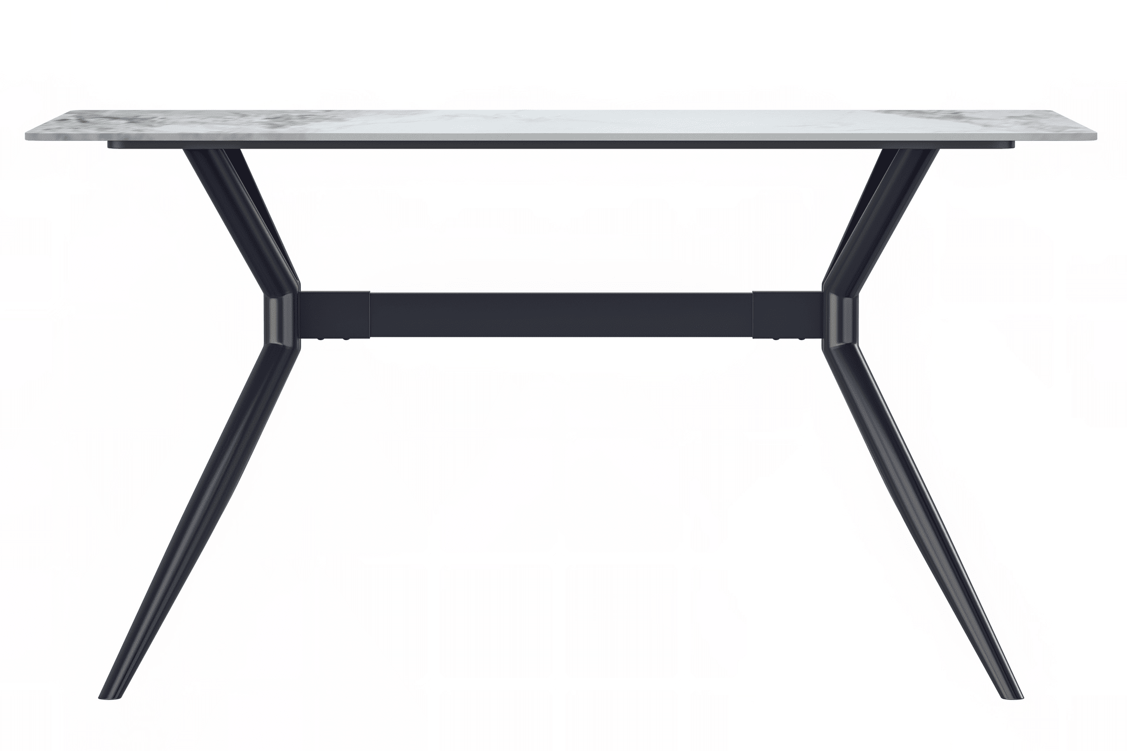 Elega Rectangular Dining Table with Sintered Stone or Glass Rectangular Top and Stainless Steel Base