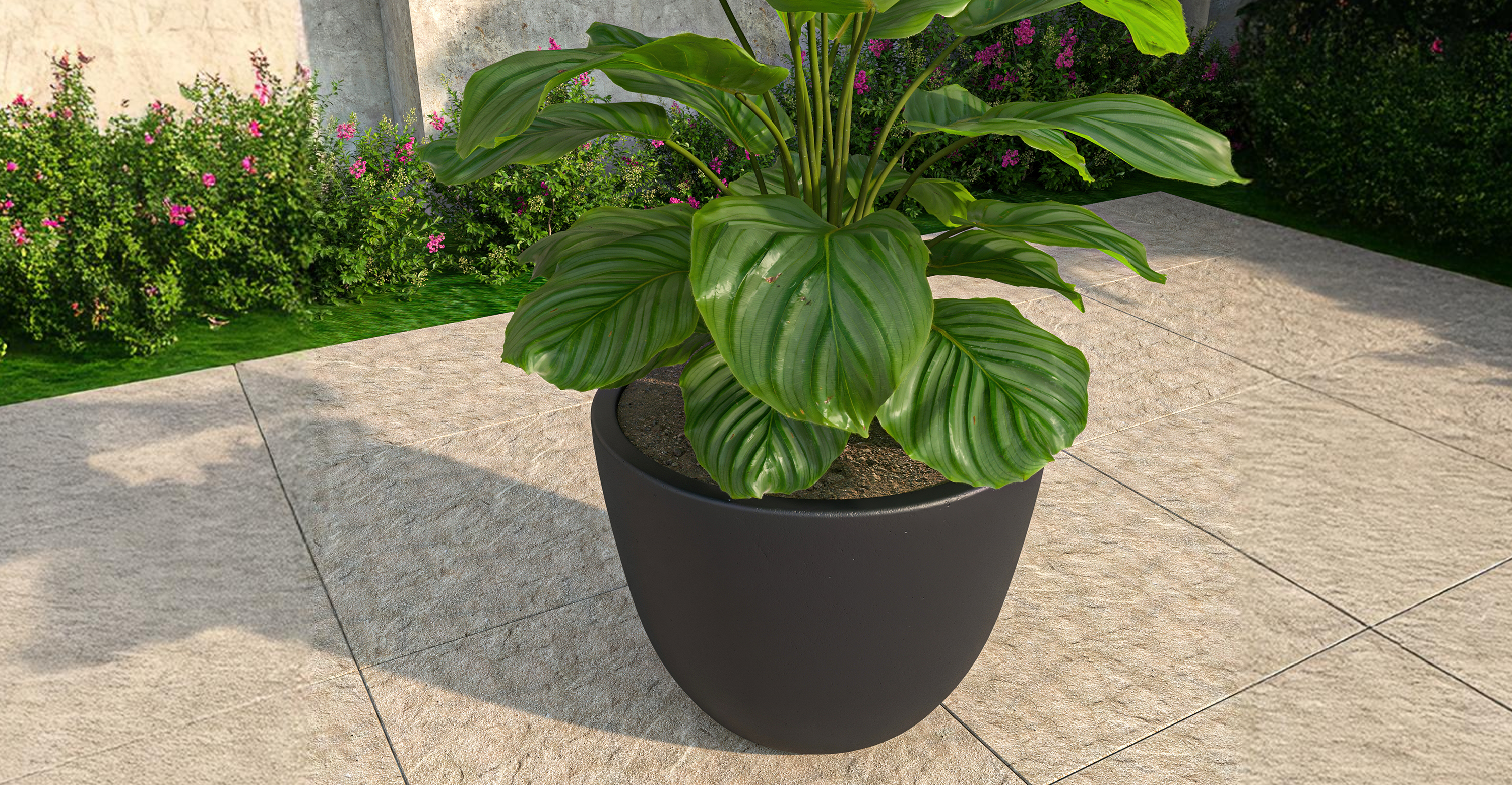 Dahlia Modern Fiberstone and MgO Clay Planter Pot for Indoor and Outdoor