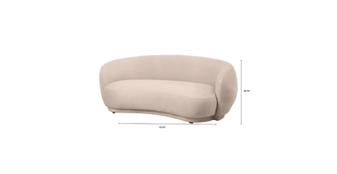 Faze 3-Seater Wide Couch Sofa Upholstered in Velvet