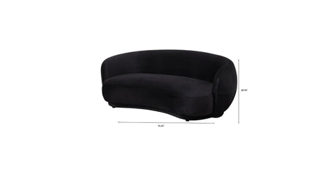 Faze 3-Seater Wide Couch Sofa Upholstered in Velvet