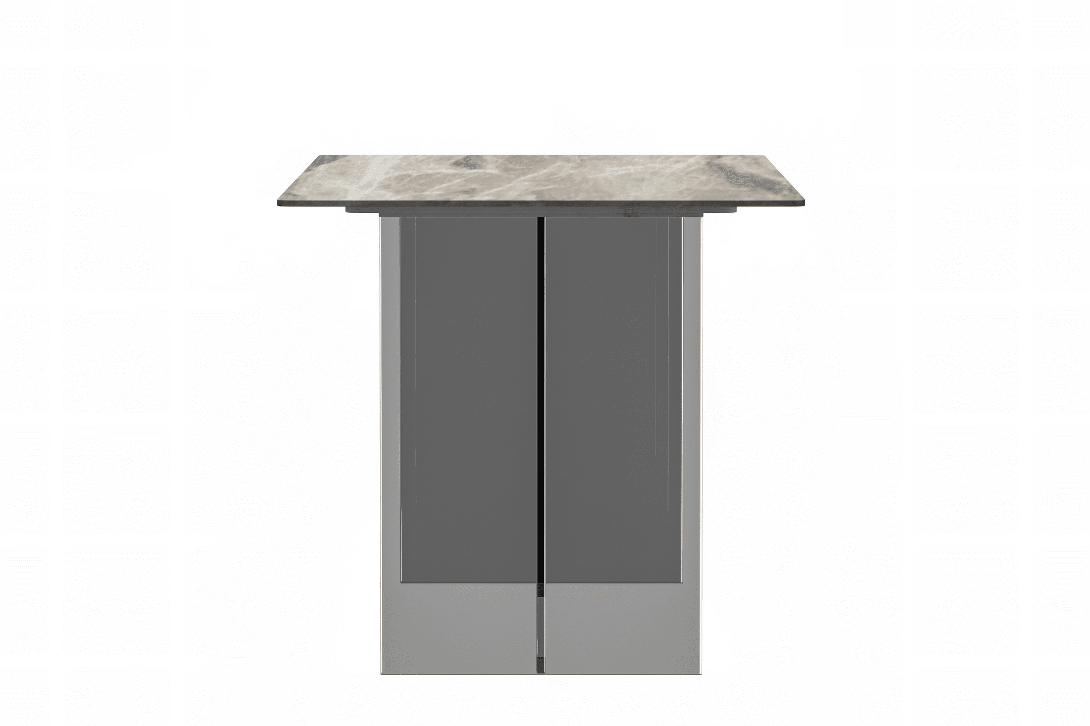 Kova Rectangular Dining Table with Sintered Stone or Glass Top and Acrylic Base Legs